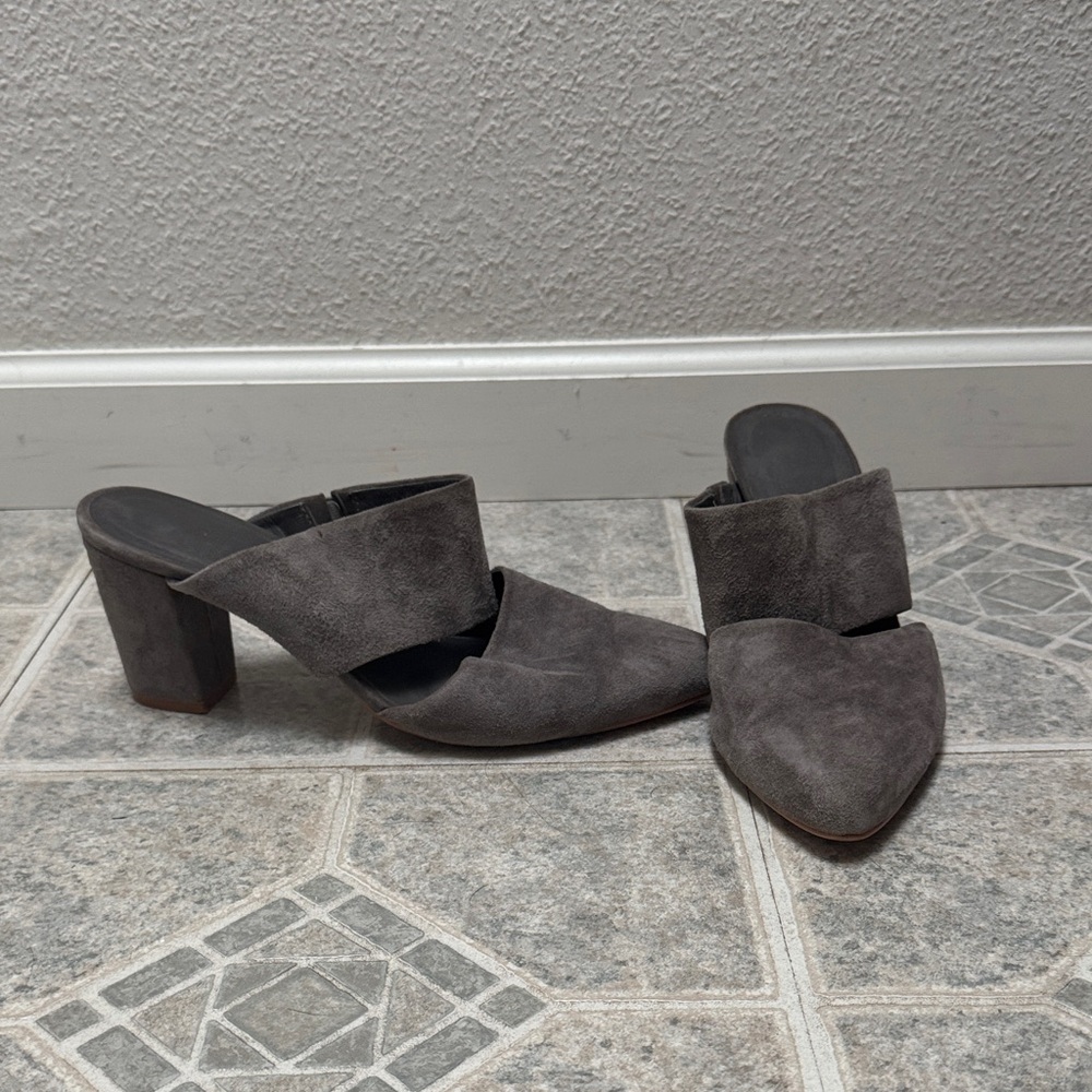 Able Charcoal Suede Women's Mules